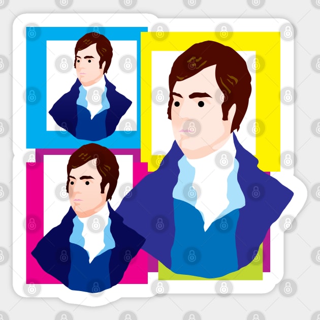 ROBERT BURNS (RABBIE BURNS) - SCOTTISH POET AND LYRICIST Sticker by CliffordHayes